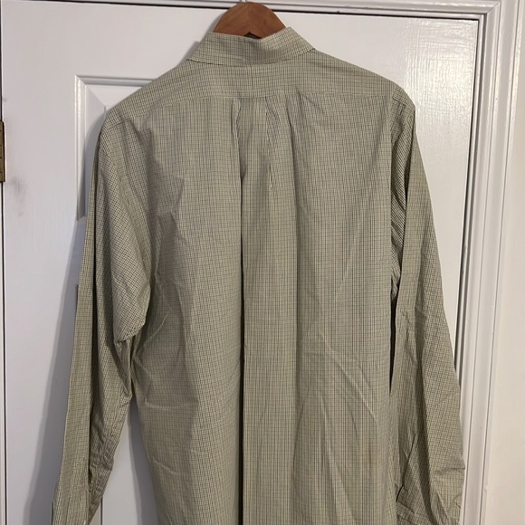 Ralph Lauren Button down shirt - XL - blue and black check on green/khaki color - Picture 5 of 5